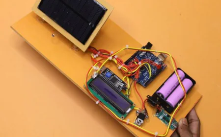 Single Axis Solar Sun Tracker with Voltage Display