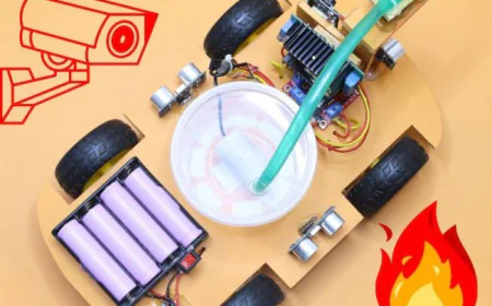 Firefighting Robot Car with Dual Mode and Camera