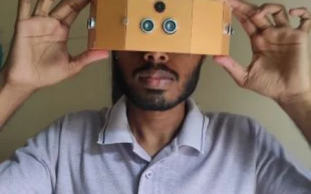 Blind Assist Goggles with Obstacle Alert & Day/Night Mode