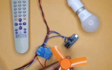 IR Remote Controlled Light and Fan Project