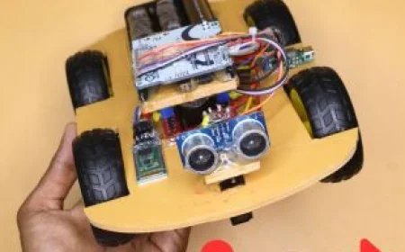 Bluetooth Voice Control Robot Car with Obstacle Avoidance