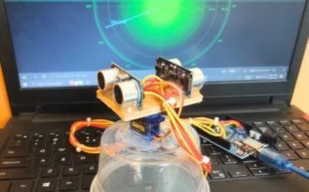 Arduino 360deg Ultrasonic Radar Science Project