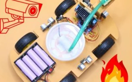 Firefighting Robot Car with Dual Mode and Camera